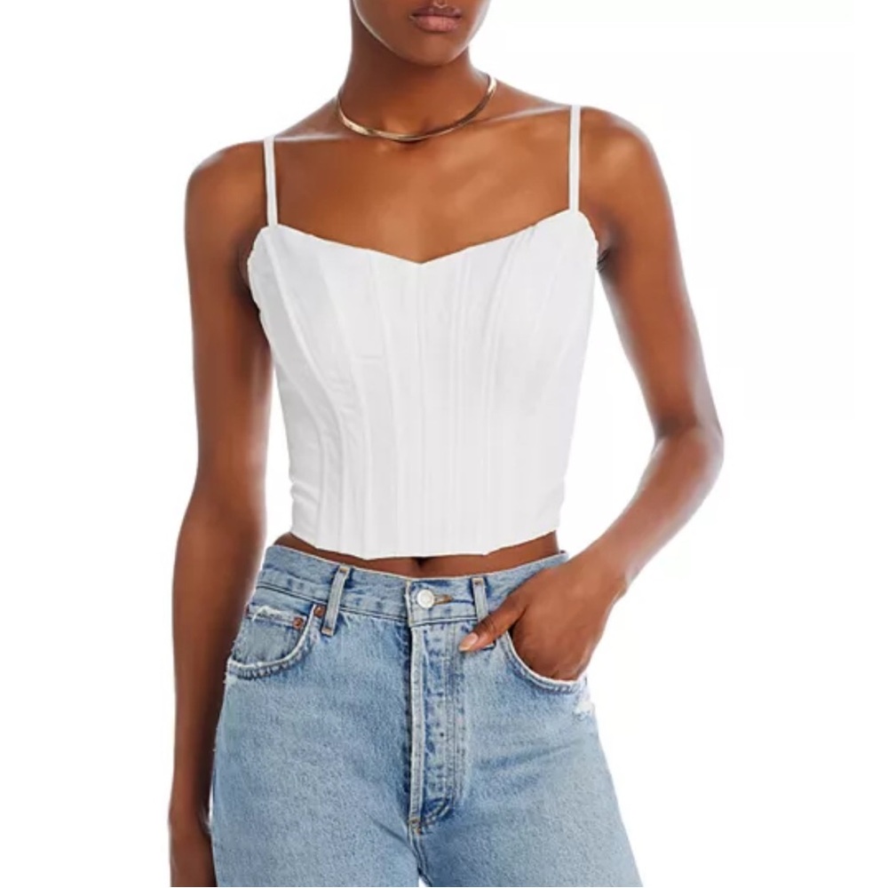 NWT Aqua White Corset Top Size L